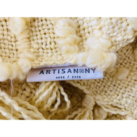 Baby Blanket Yellow Boucle Style Fringe Soft Lap Throw 52"×62" Decorative Artisa - Picture 4 of 8